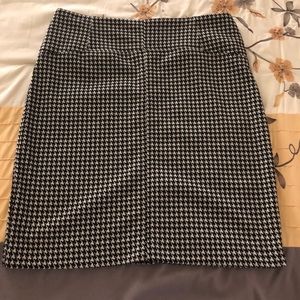Herringbone Black and White Skirt